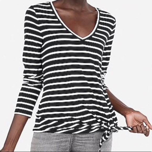 Express Sexy Knotted V Neck Tunic EUC - Picture 1 of 13